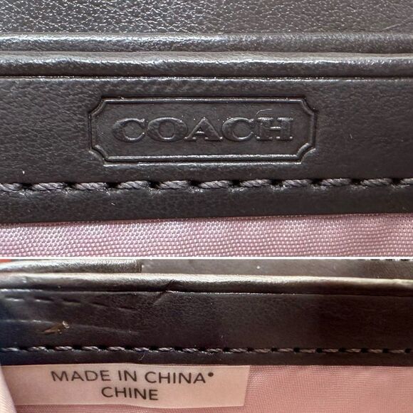 Coach Ashley Dotted OP Art Zip Around Wallet F48051 Brown Bronze Preppy NWT - Picture 7 of 12